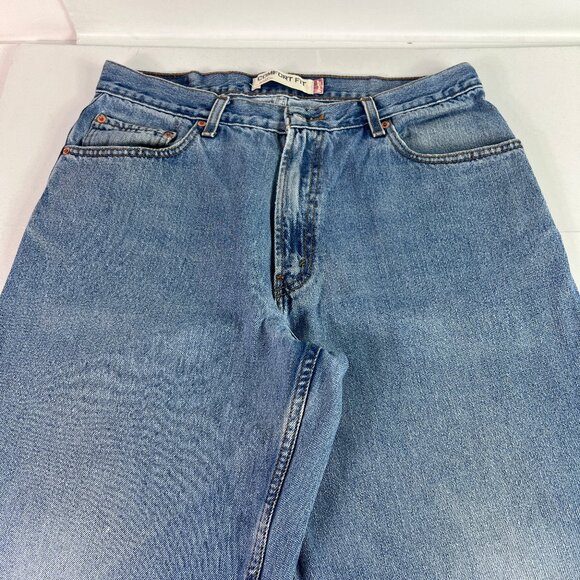 Y2K Levi's Jeans Men's 34x29* 560 Comfort Loose Fit Tapered Blue Denim Tag 35x30 - Picture 6 of 16